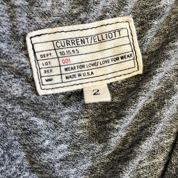 Current Elliot gray T-shirt Size 2 women’s - Picture 2 of 5